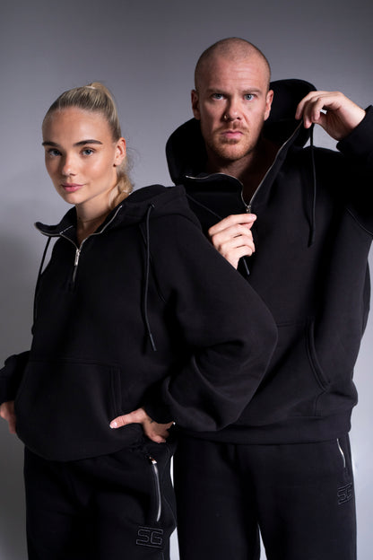 HEAVY zip huppari musta