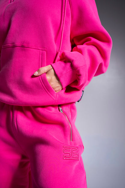 HEAVY zip huppari pinkki