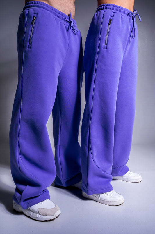 HEAVY zip housut lila