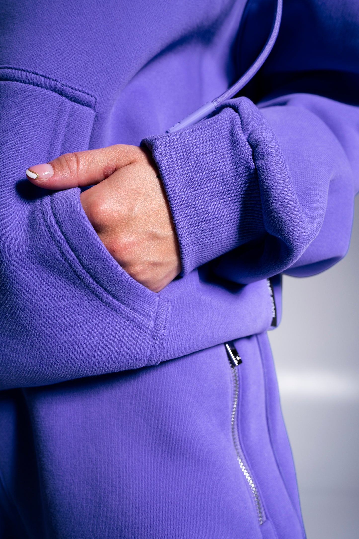 HEAVY zip huppari lila
