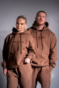 Heavy oversize huppari ruskea