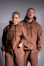 Heavy oversize huppari ruskea