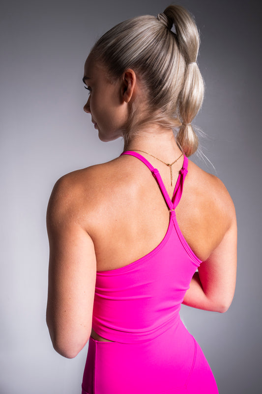 Original crop top neonpinkki