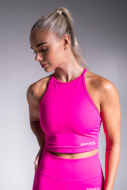 Original crop top neonpinkki