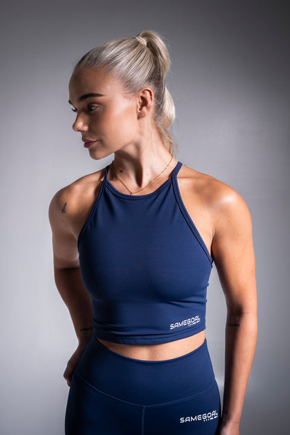 Original crop top tummansininen