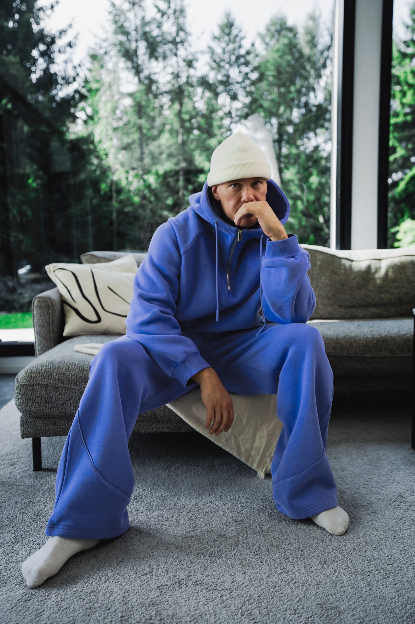 HEAVY zip huppari lila