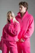 HEAVY zip high neck pinkki
