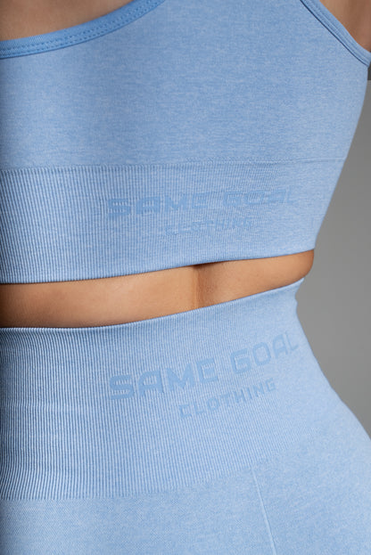 Sport seamless bra vaaleansininen