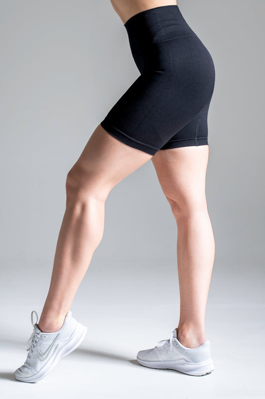 Sport seamless pyöräilyshortsit musta