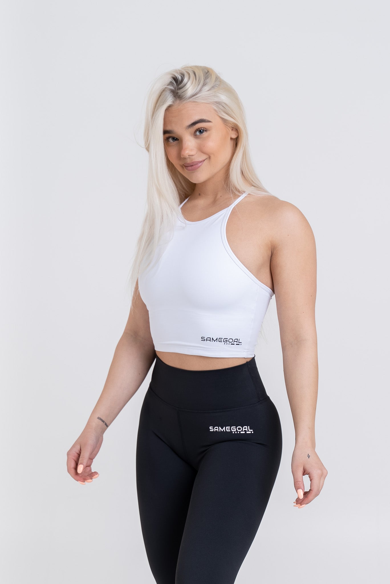 Original crop top valkoinen