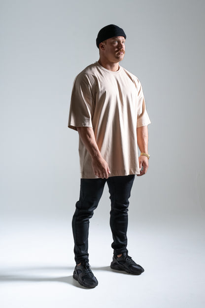 Street oversize t-paita beige