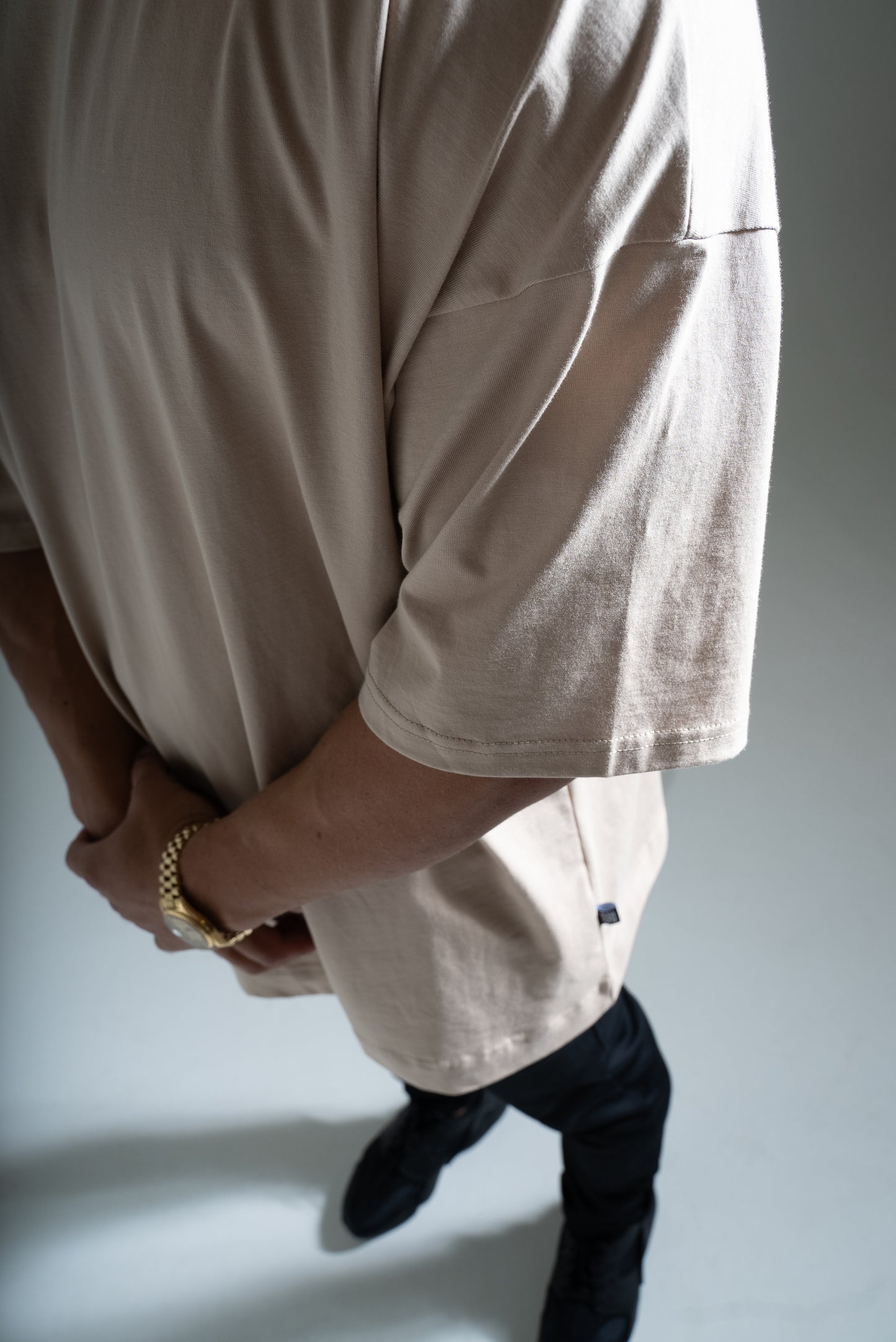 Street oversize t-paita beige